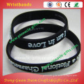 sports football debossed color fill wristbands